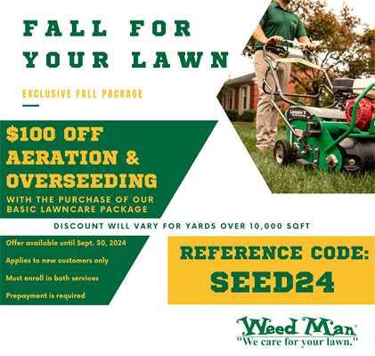 $100 Off an Aeration & Overseeding Application!